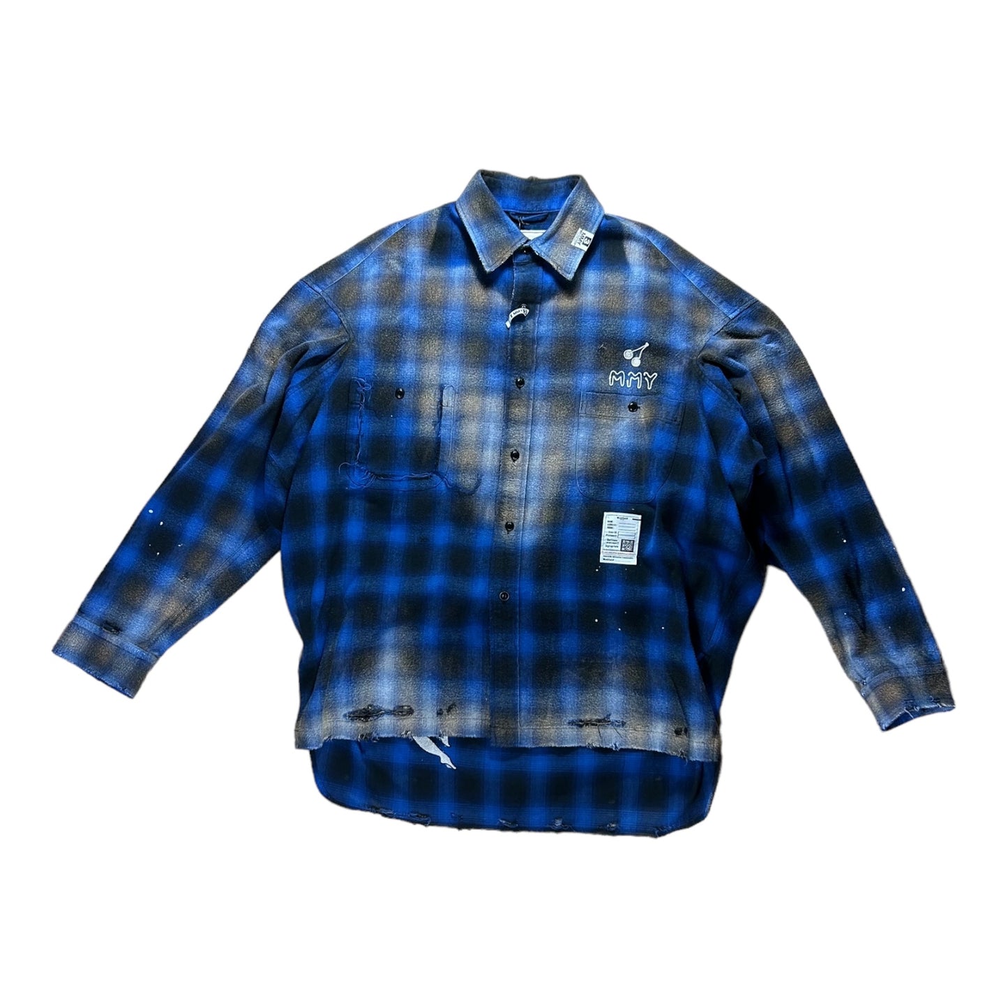 MAISON MIHARA YASUHIRO Blue Check Shirt