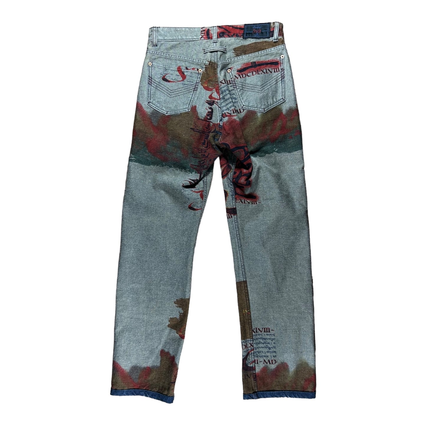 Jean-Paul Gaultier reversible printed jeans