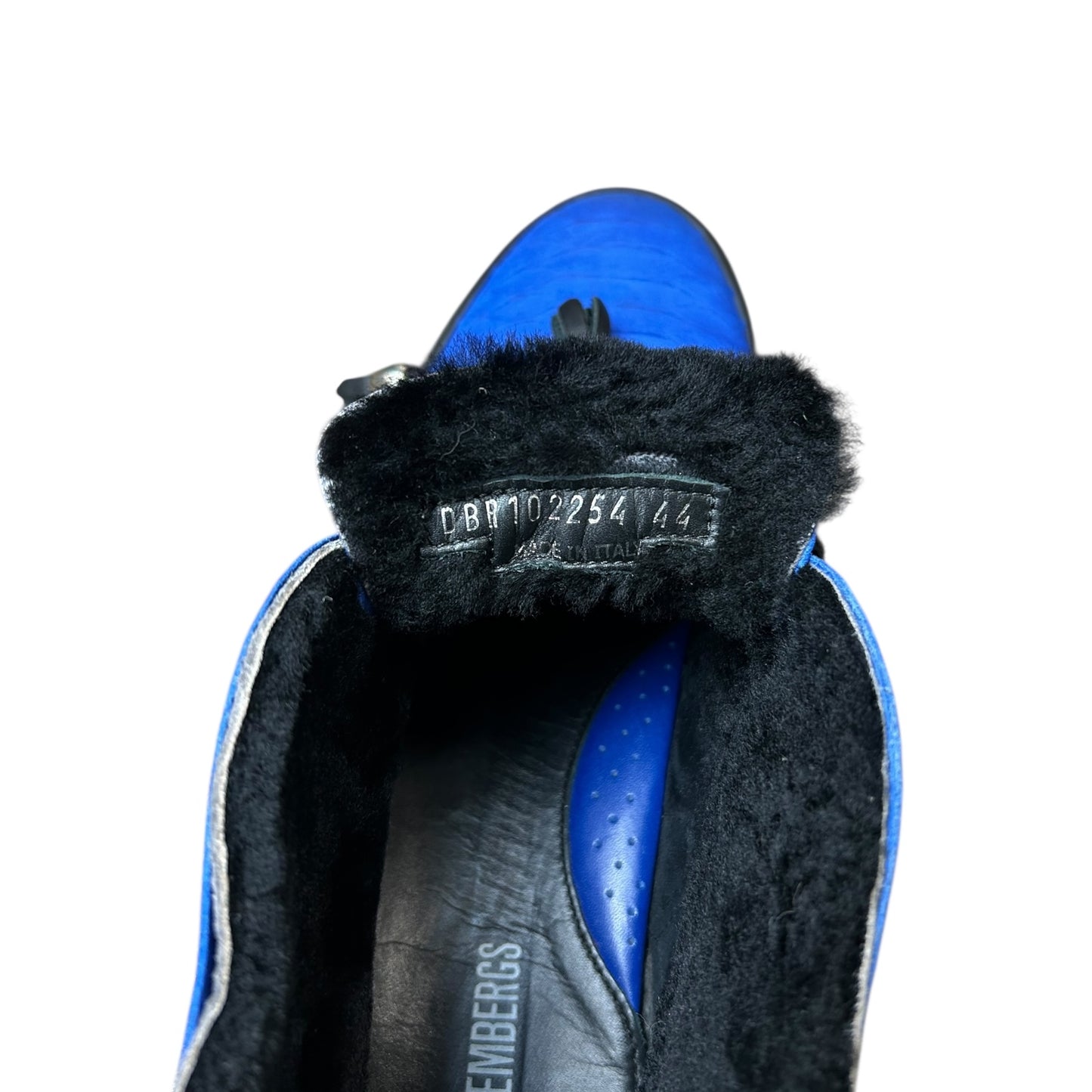 Dirk Bikkembergs python print suede blue boots