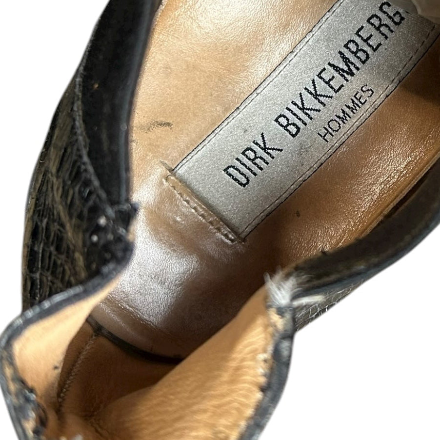 dirk bikkembergs 1990’s lizard print leather shoes
