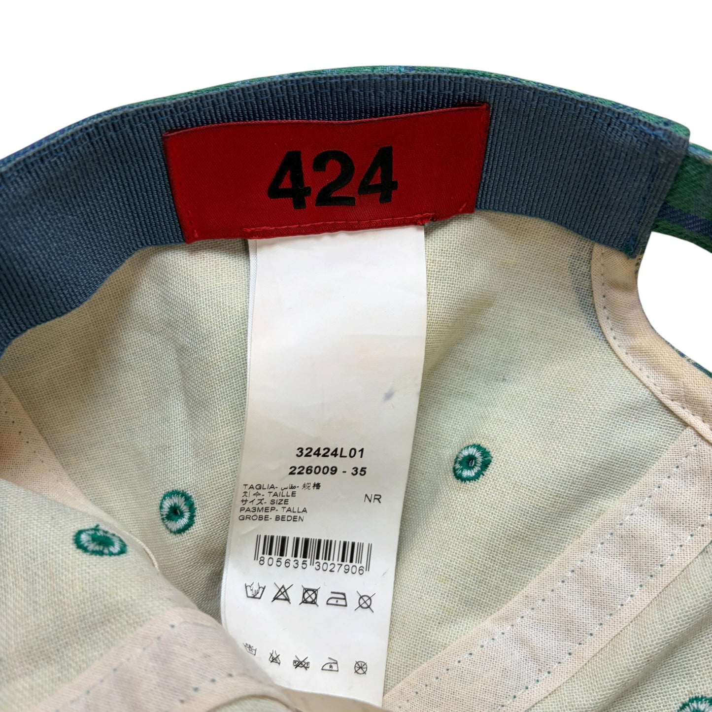424 Paisley Plaid Cap