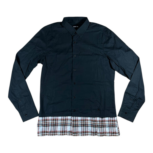 Raf Simons FW 15 Optical Double‑Hem Cotton‑Poplin Shirt