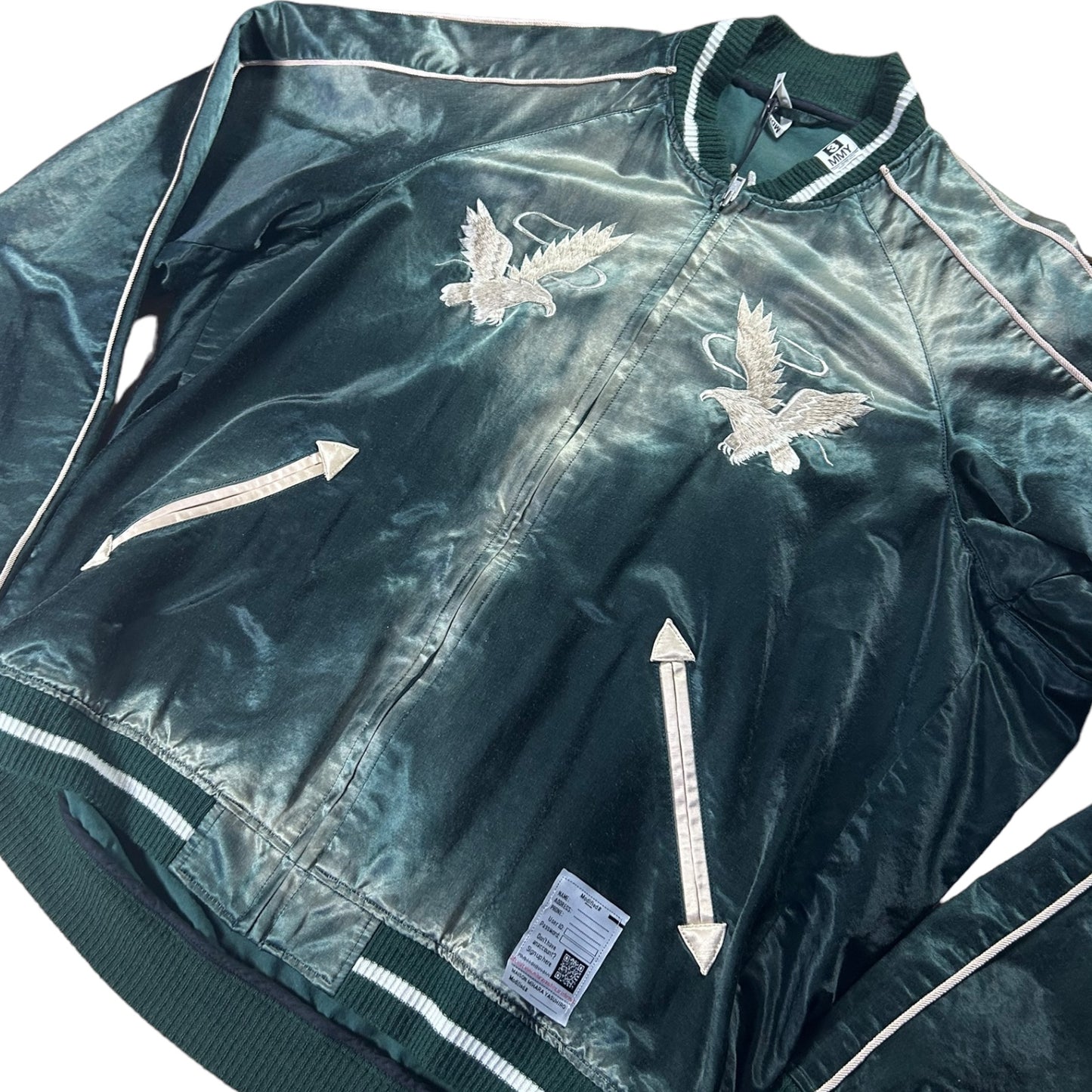 MAISON MIHARA YASUHIRO embroidered satin bomber jacket