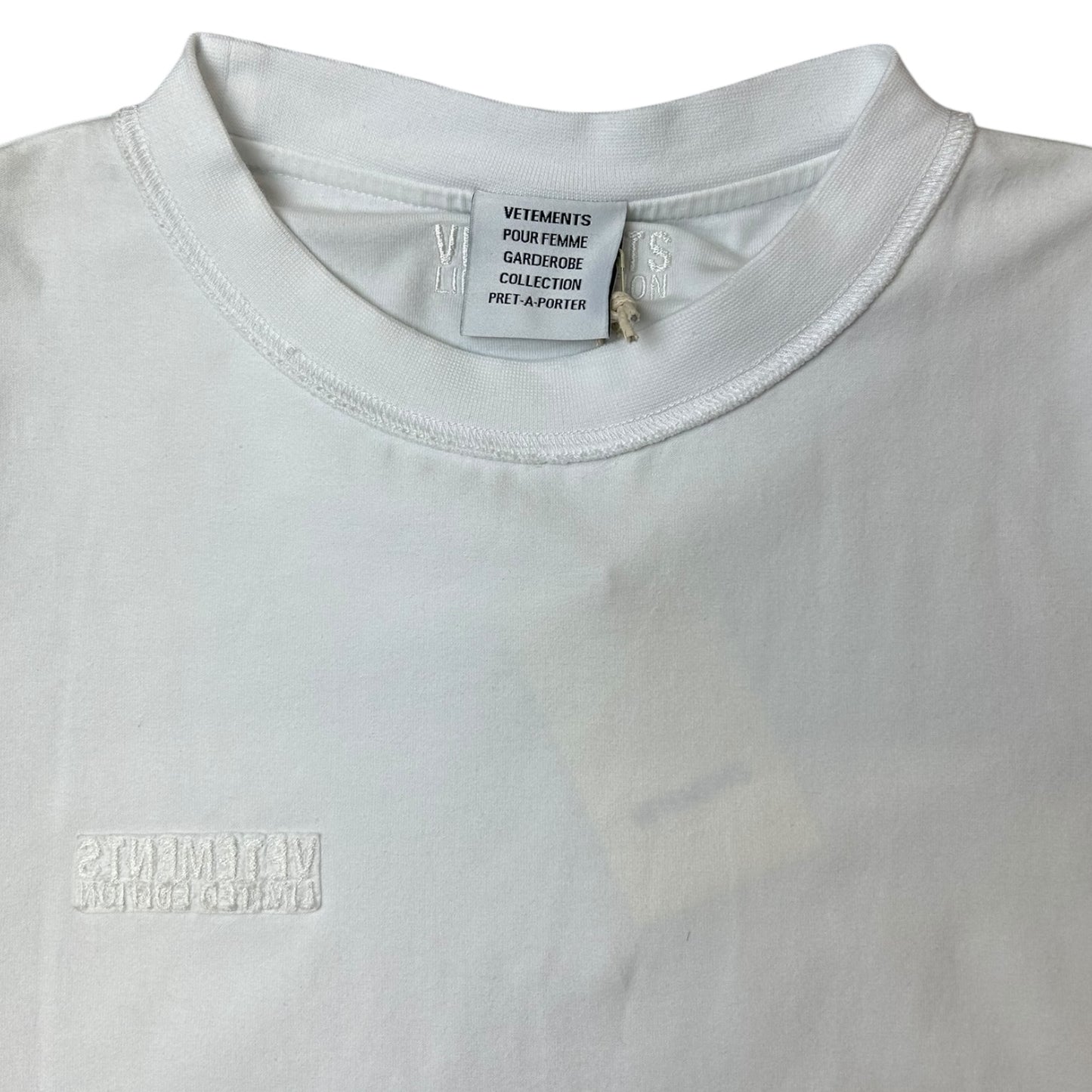 Vetements Women's White Slim Fit T-Shirt