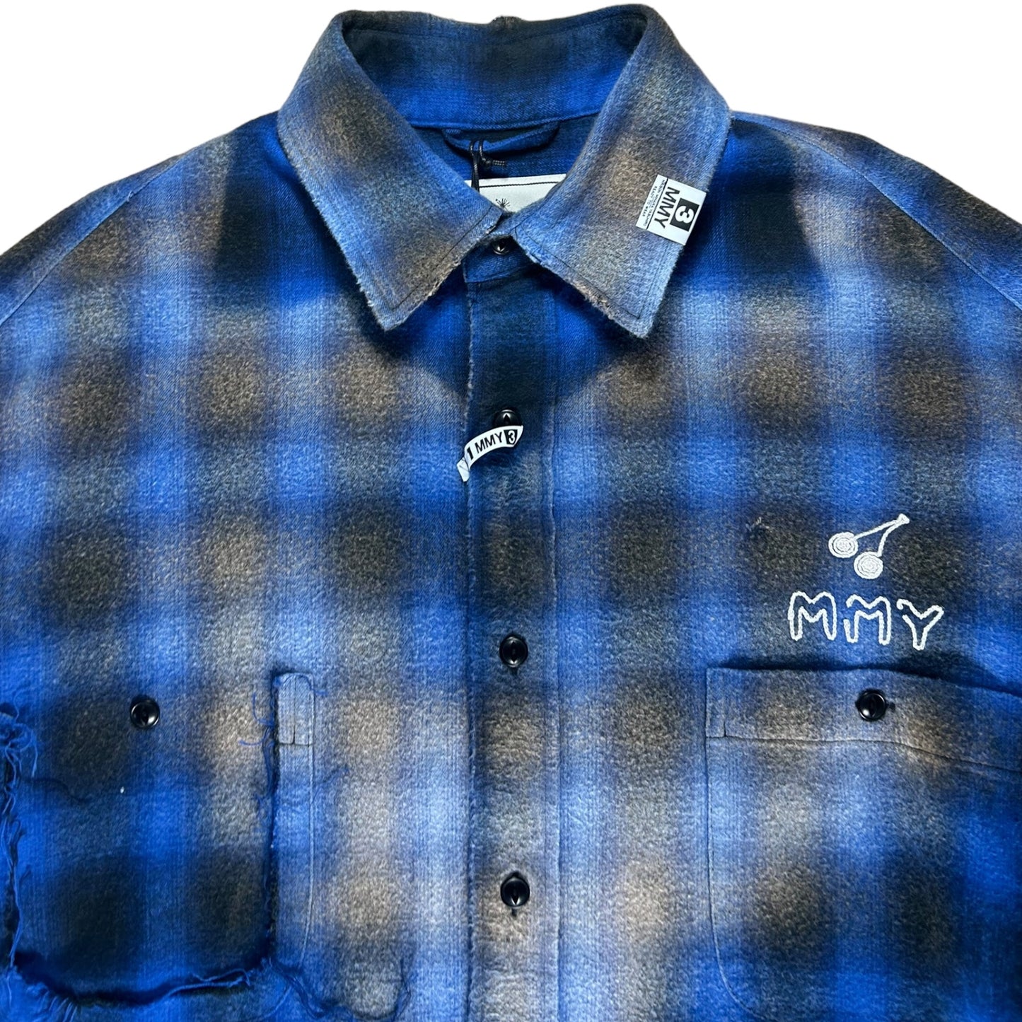 MAISON MIHARA YASUHIRO Blue Check Shirt