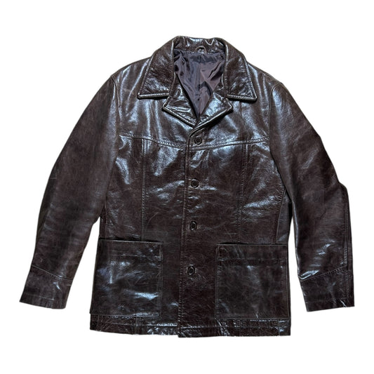 NCB brown leather jacket