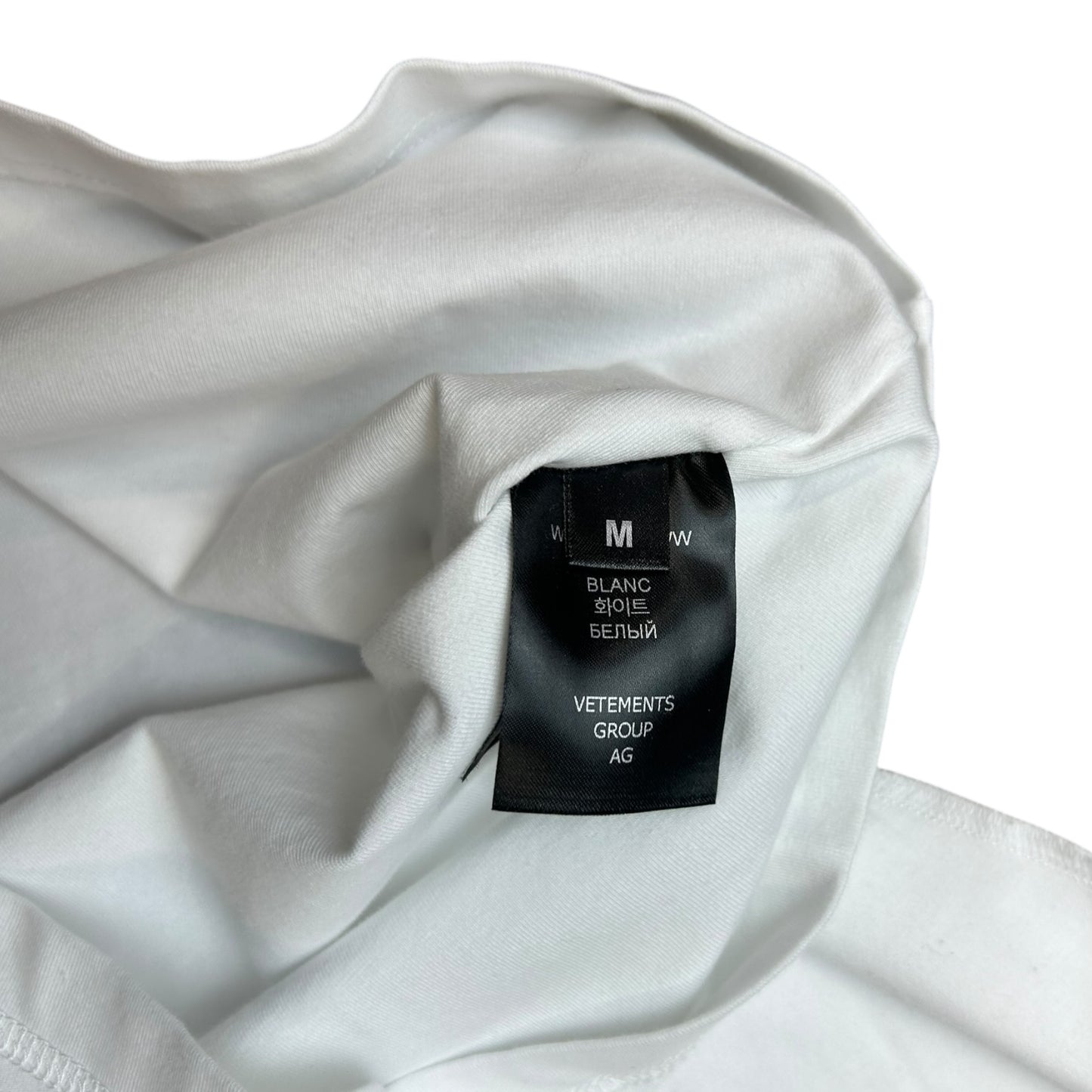 Vetements Women's White Slim Fit T-Shirt