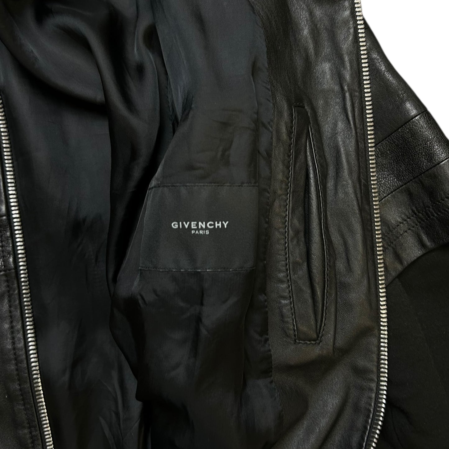 Givenchy SS15 lamb leather hooded jacket