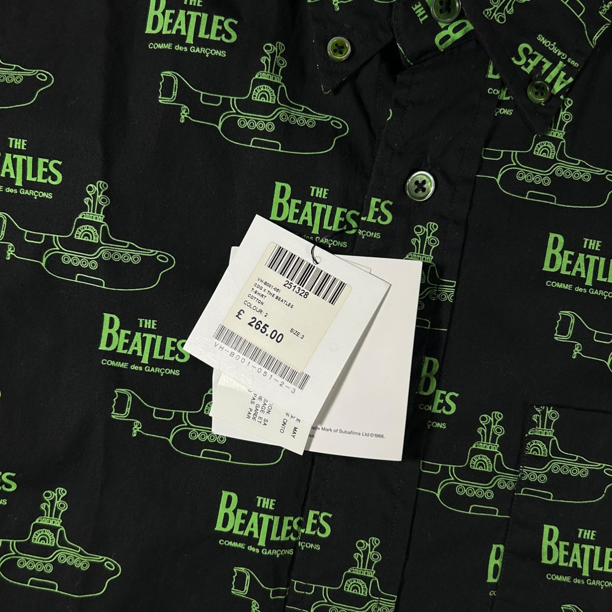 Comme des garçons x The Beatles submarine shirt