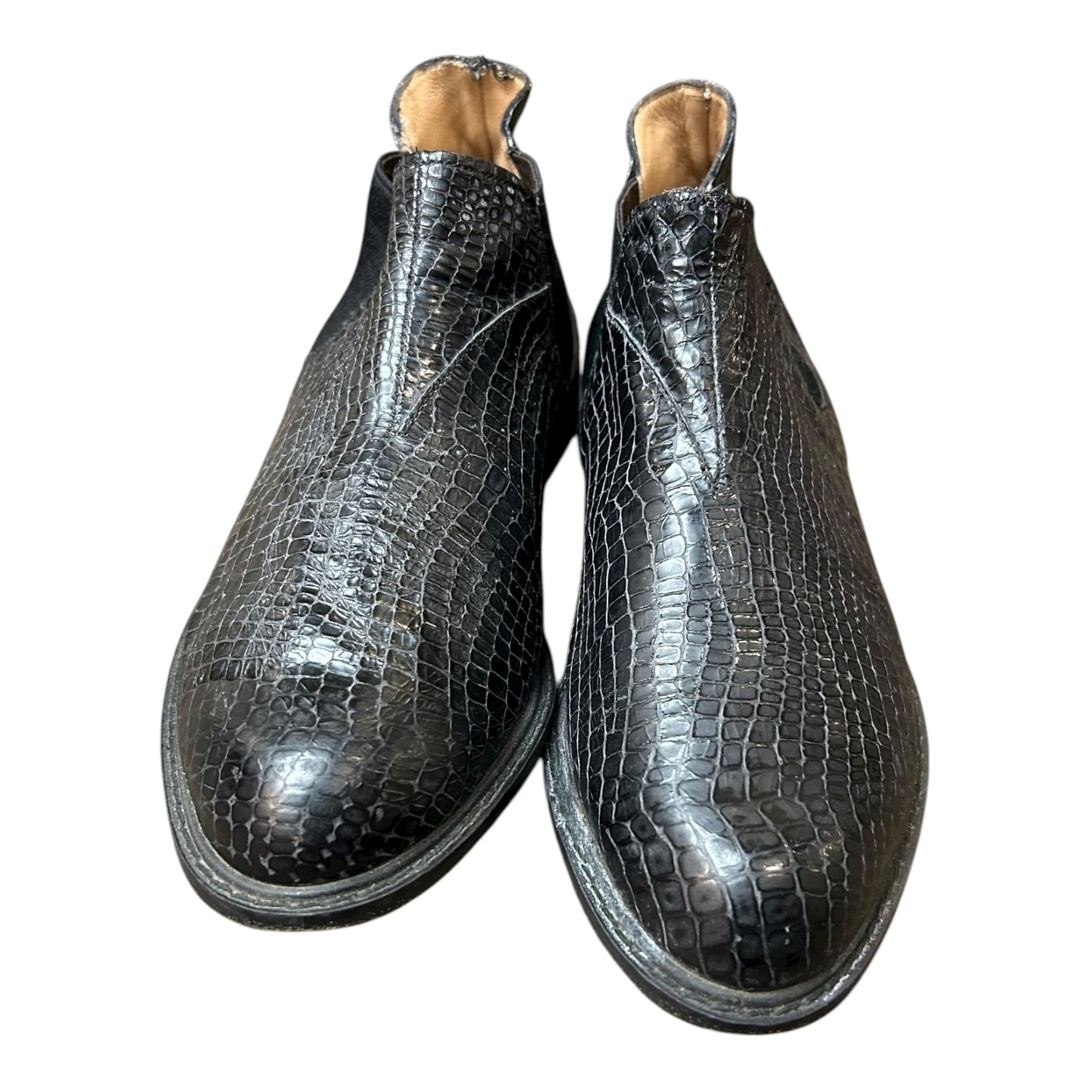 dirk bikkembergs 1990’s lizard print leather shoes