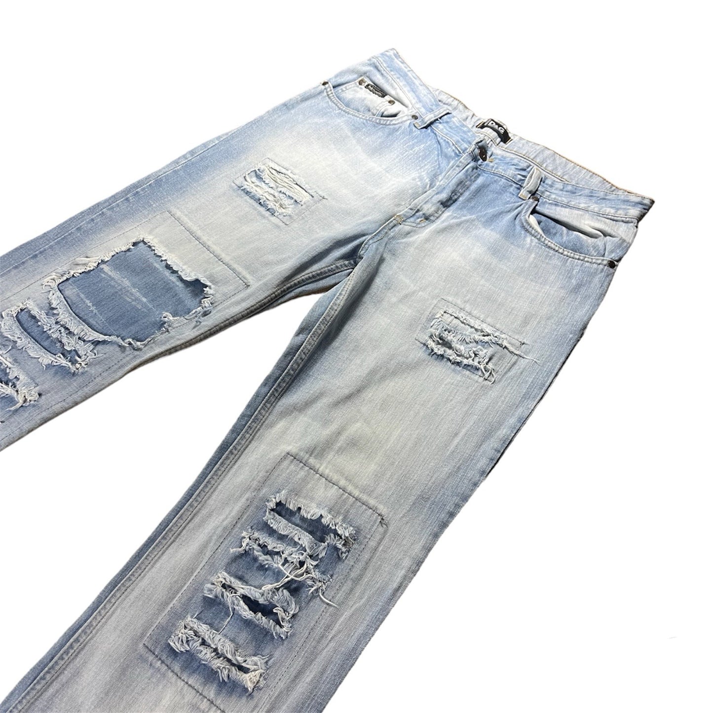 Dolce & Gabbana patched distressed jeans