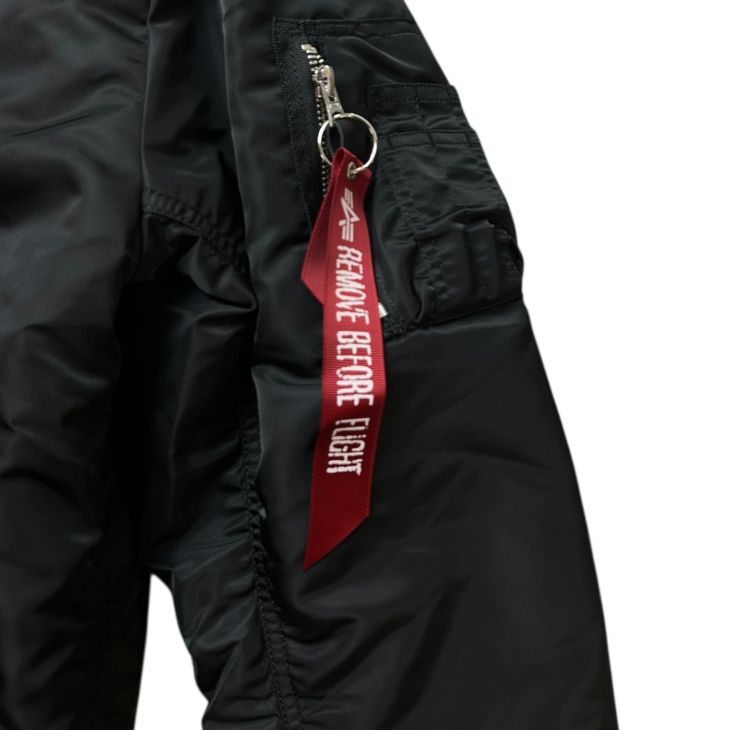 Alpha Industries black bomber jacket
