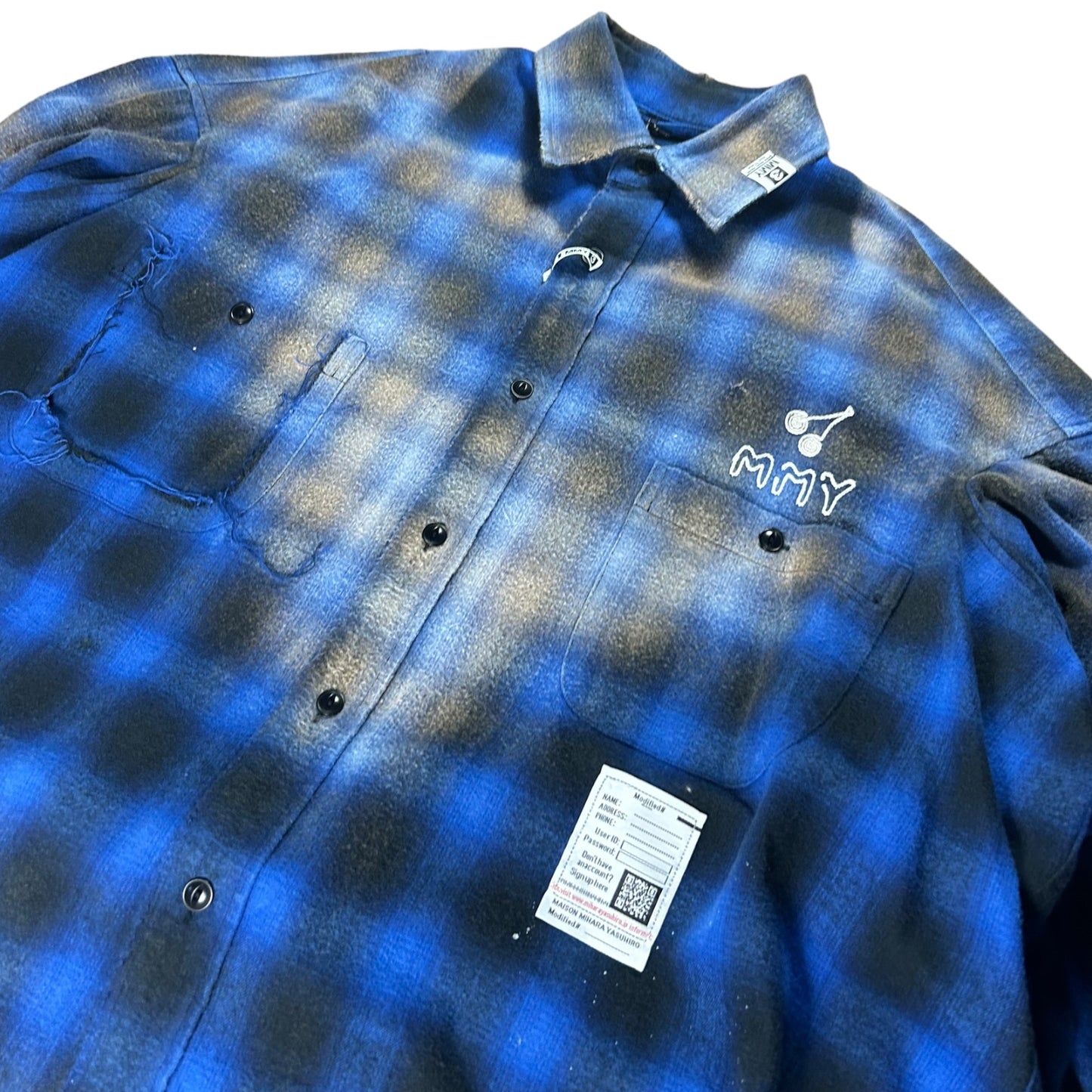 MAISON MIHARA YASUHIRO Blue Check Shirt