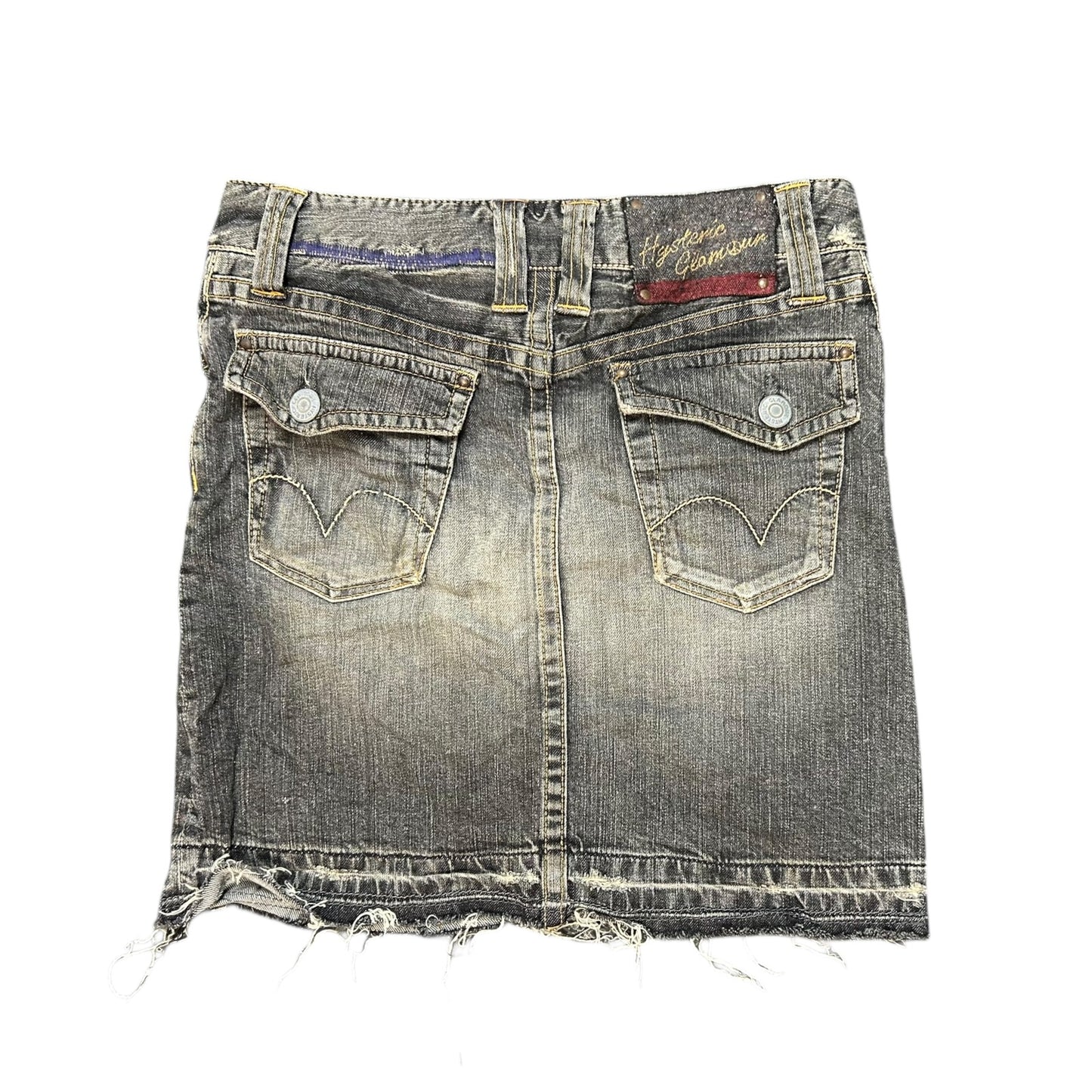 Hysteric Glamour boro stitched mini skirt