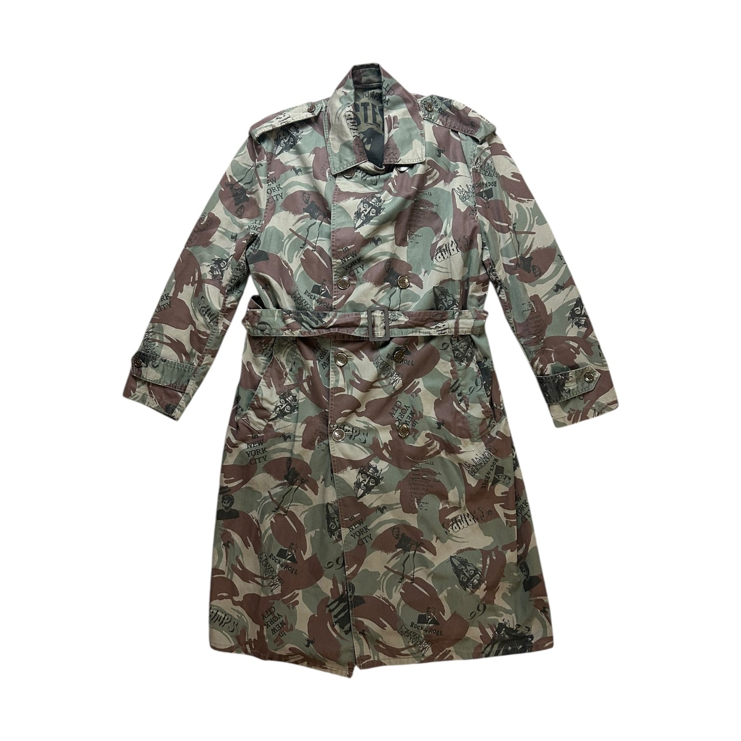 Hysteric Glamour X CRAMPS camo trench coat