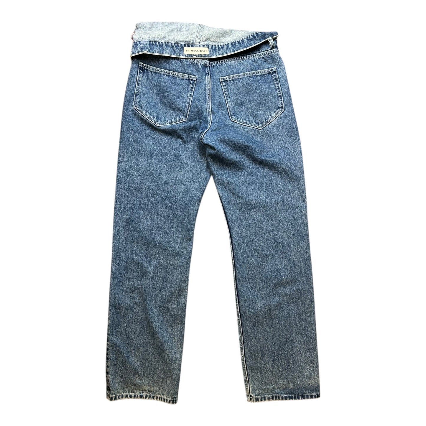 Y/project fold down jeans