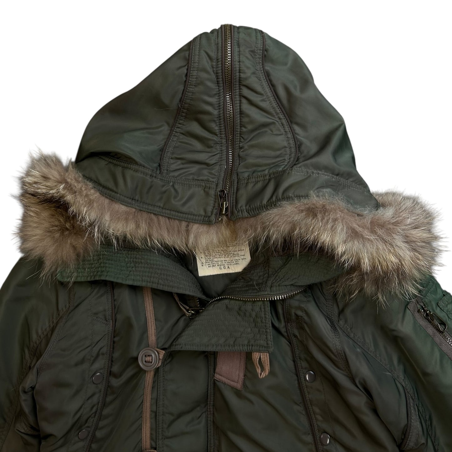 G.O.A Military Parka with Faux Fur Hood Heavy Duty Zipper
