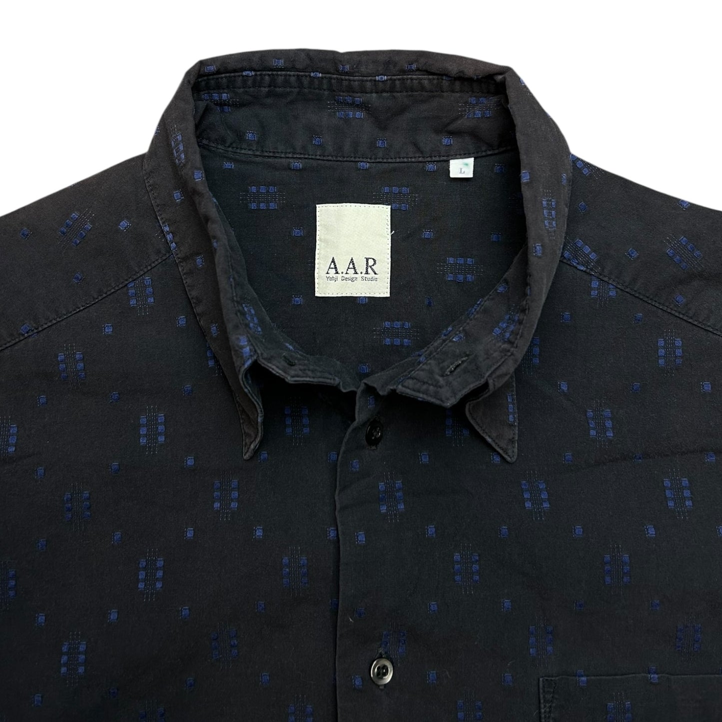 Yohji Yamamoto AAR embroidered button up short sleeve shirt