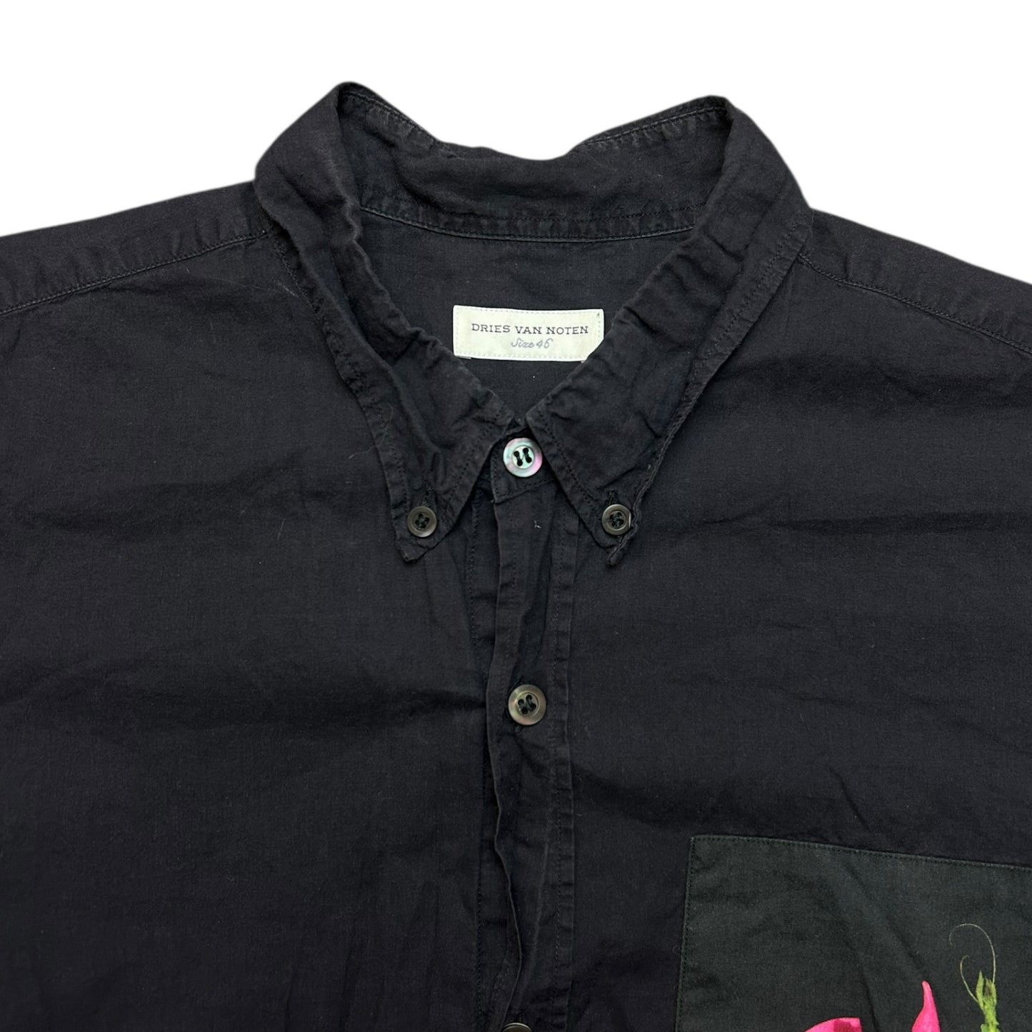 Dries Van Noten flower button up shirt