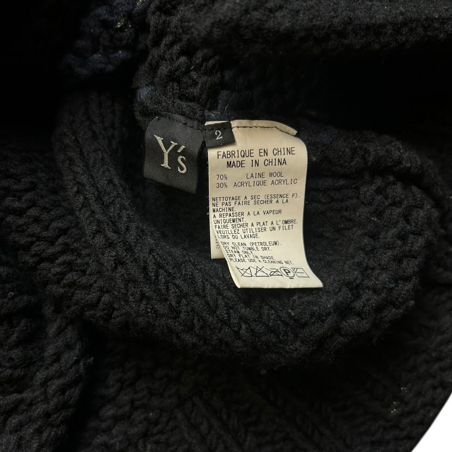 Yohji Yamamoto heavy knitted cardigan