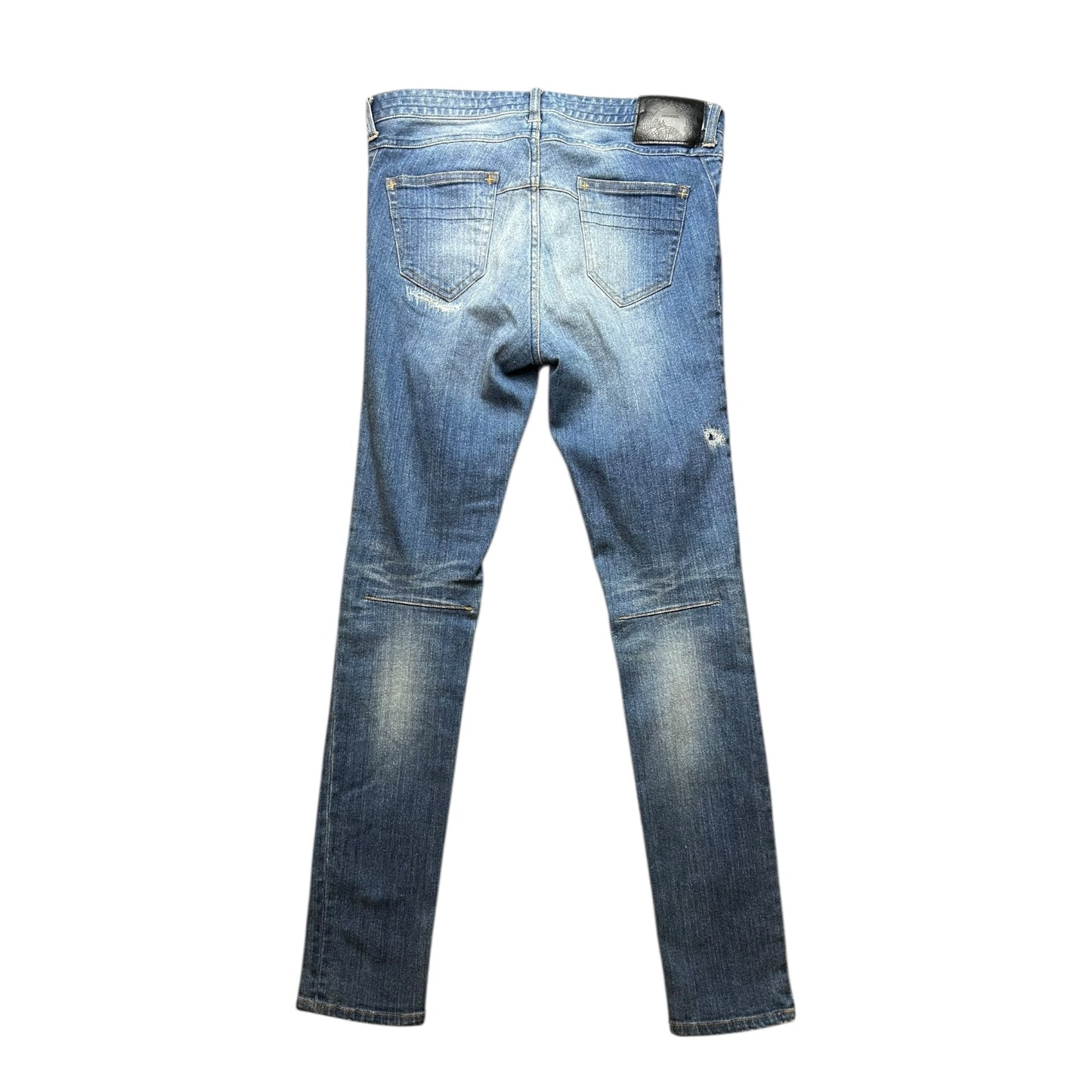 Number (N)ine studios boro skinny jeans