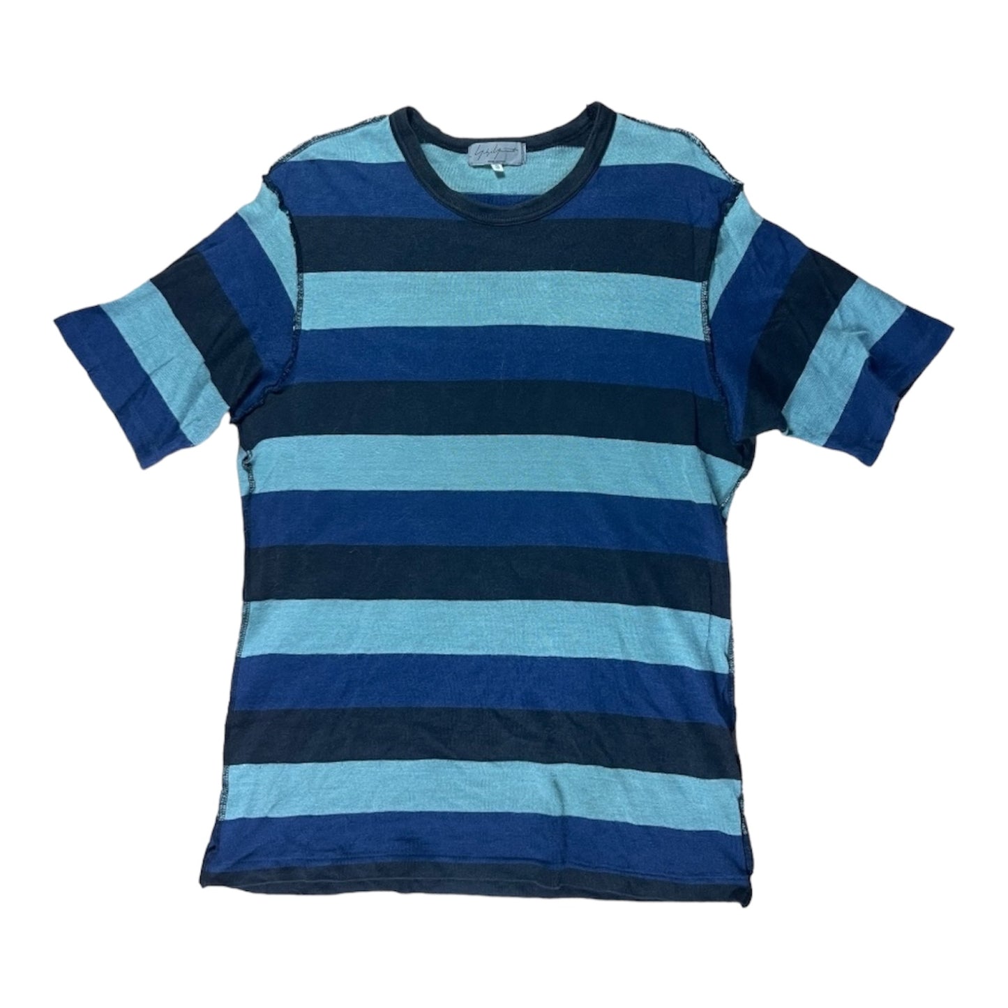 Yohji Yamamoto Pour Homme striped knitted reverse T-shirt