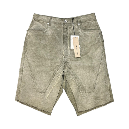 Rick Owens Drkshdw Khaki Porterville Slivered Midi Skirt