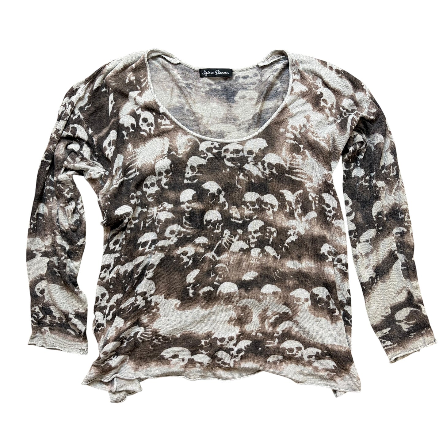 The Hysteric Glamour Skull Knitted Long Sleeve T-Shirt