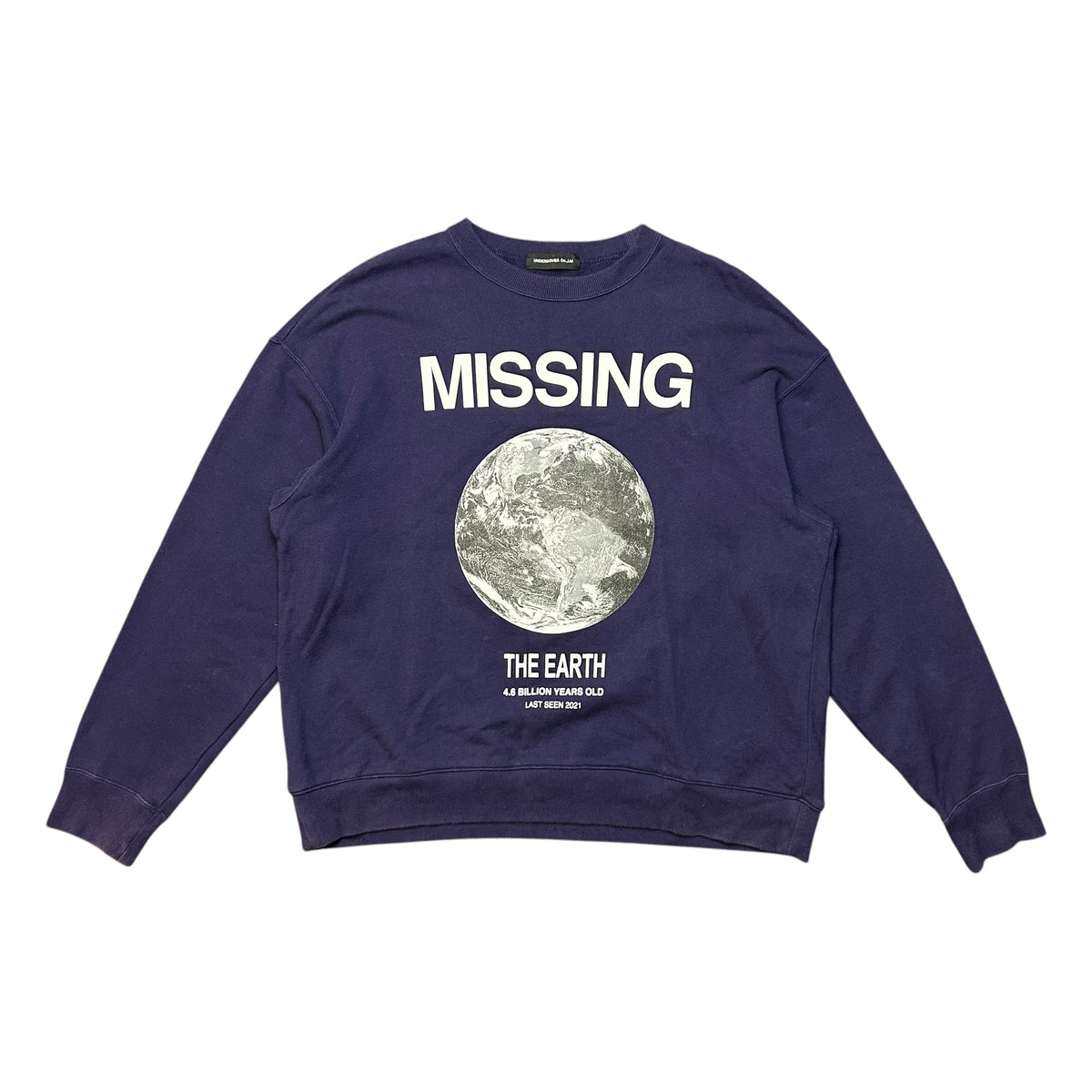 Undercover AW 22 missing the earth sweatshirt